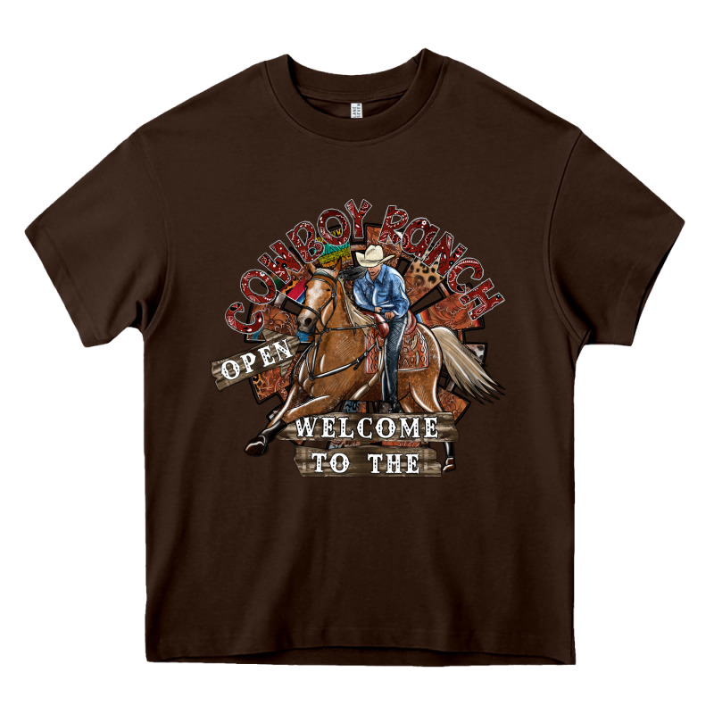 Cowboy Ranch Heavy Core Tee by SublimationCraftShop | Teevron