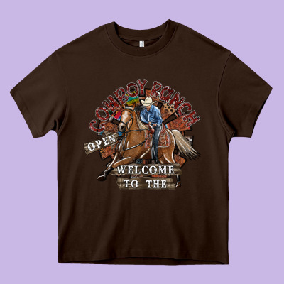 Cowboy Ranch Heavy Core Tee Designed By Sublimationcraftshop
