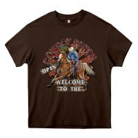 Chocolate Brown cowboy ranch Heavy Core Tee - SublimationCraftShop