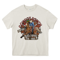 Cream cowboy ranch Heavy Core Tee - SublimationCraftShop