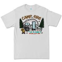 Dove Grey camp fire squad Premium Tee - CowhideDigitalArt