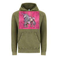 Vintage Olive unicorn Vintage Hoodie - LillyAllenDesigns