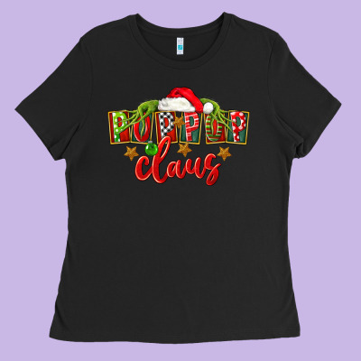 Christmas Pop Pop Claus Ladies Tee Designed By Fadigitalartstudio