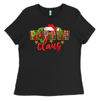 Black christmas pop pop claus Ladies Tee - FaDigitalArtStudio
