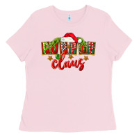 Bubblegum Pink christmas pop pop claus Ladies Tee - FaDigitalArtStudio