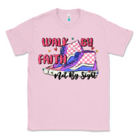 Bubblegum Pink walk by faith Classic Tee - MaliasSmallBusiness