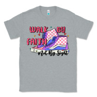 Heather Grey walk by faith Classic Tee - MaliasSmallBusiness