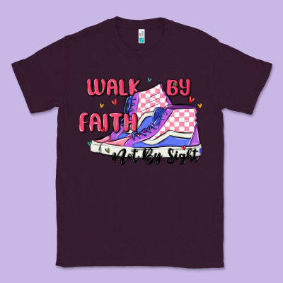 Walk By Faith Classic Tee Designed By Maliassmallbusiness