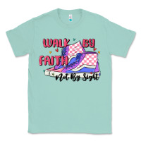 Seafoam walk by faith Classic Tee - MaliasSmallBusiness