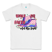 White walk by faith Classic Tee - MaliasSmallBusiness