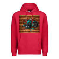Cardinal woodgrain motorcycle Premium Hoodie - TumblerDesignByShophia