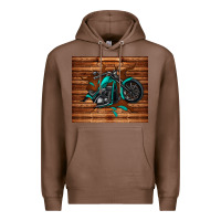 Chestnut woodgrain motorcycle Premium Hoodie - TumblerDesignByShophia