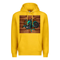 Lemon woodgrain motorcycle Premium Hoodie - TumblerDesignByShophia