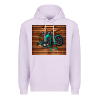 Lilac woodgrain motorcycle Premium Hoodie - TumblerDesignByShophia