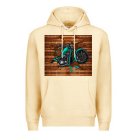 Woodgrain Motorcycle Premium Hoodie | Teevron