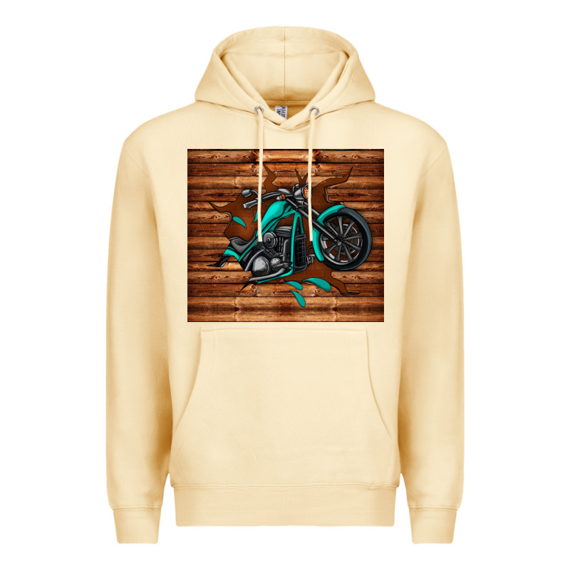Woodgrain Motorcycle Premium Hoodie by TumblerDesignByShophia | Teevron