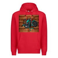 Red woodgrain motorcycle Premium Hoodie - TumblerDesignByShophia