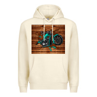Sandshell woodgrain motorcycle Premium Hoodie - TumblerDesignByShophia