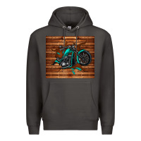 Smoke woodgrain motorcycle Premium Hoodie - TumblerDesignByShophia