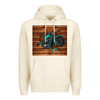 Tofu woodgrain motorcycle Premium Hoodie - TumblerDesignByShophia