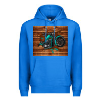 True Royal woodgrain motorcycle Premium Hoodie - TumblerDesignByShophia