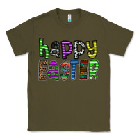 Army Green Happy Easter Classic Tee - CowhideDigitalArt