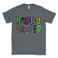 Charcoal Heather Happy Easter Classic Tee - CowhideDigitalArt
