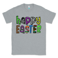 Heather Grey Happy Easter Classic Tee - CowhideDigitalArt