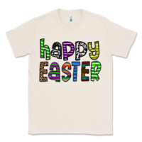 Natural Happy Easter Classic Tee - CowhideDigitalArt