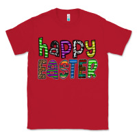 Red Happy Easter Classic Tee - CowhideDigitalArt