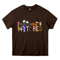 Chocolate Brown Drink Up Witches Heavy Core Tee - CowhideDigitalArt