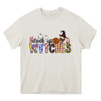 Cream Drink Up Witches Heavy Core Tee - CowhideDigitalArt