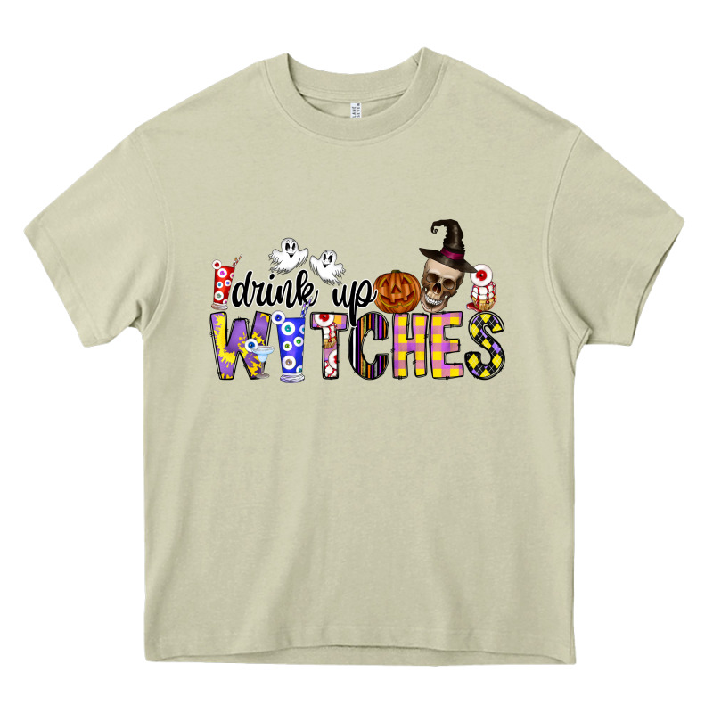 Drink Up Witches Heavy Core Tee by CowhideDigitalArt | Teevron