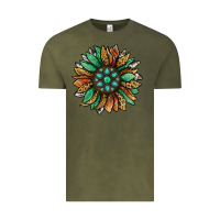 Vintage Olive thanksgiving fall sunflower Vintage Tee - Jasminsmagicworld