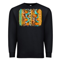Black Fall Pumpkin brushstrokes Premium Sweatshirt - NancyCooperArtShop