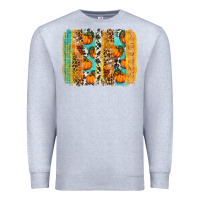 Heather Grey Fall Pumpkin brushstrokes Premium Sweatshirt - NancyCooperArtShop