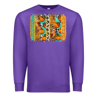 Purple Fall Pumpkin brushstrokes Premium Sweatshirt - NancyCooperArtShop