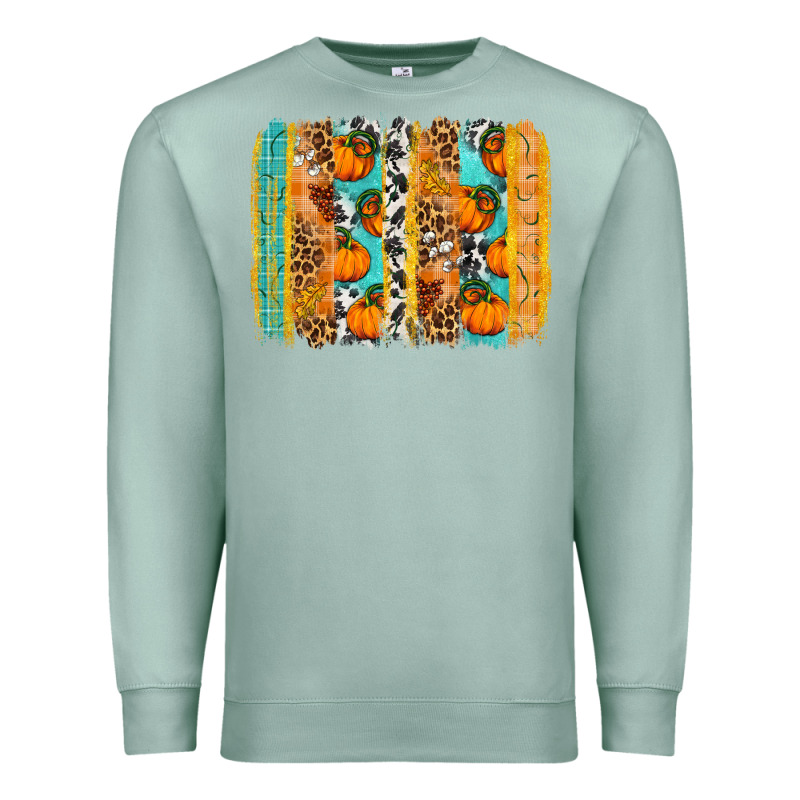 Fall Pumpkin Brushstrokes Premium Sweatshirt by NancyCooperArtShop | Teevron