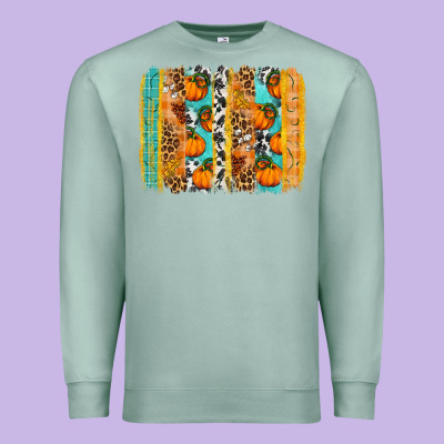 Fall Pumpkin Brushstrokes Premium Sweatshirt Designed By Nancycooperartshop