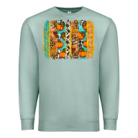 Seafoam Fall Pumpkin brushstrokes Premium Sweatshirt - NancyCooperArtShop