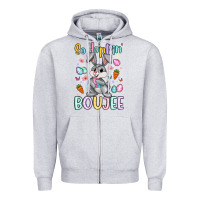 Heather Grey so hoppin boujee Zipper Hoodie - Artiststas