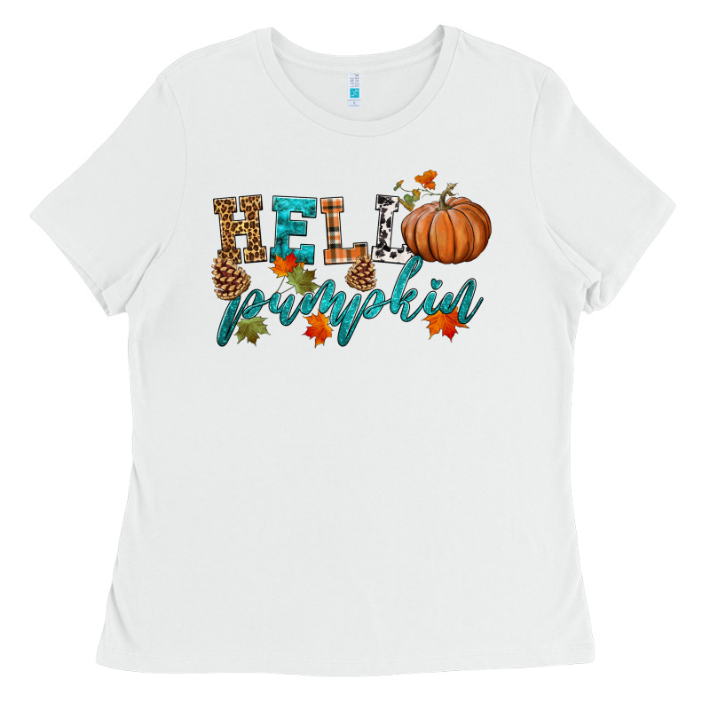 Hello Pumpkin Ladies Tee by HRA Design Shop | Teevron