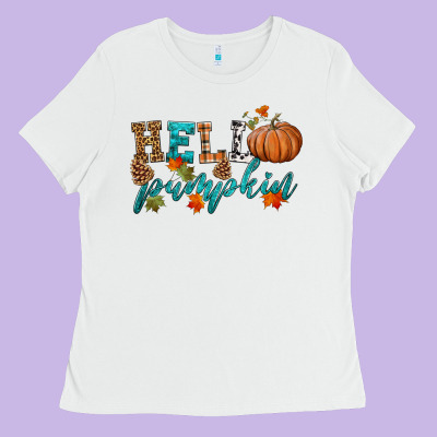 Hello Pumpkin Ladies Tee Designed By Hra Design Shop