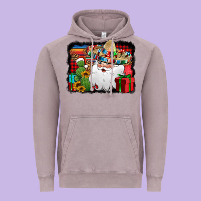 Santa Claus Spanish Christmas Vintage Hoodie Designed By Jasminsmagicworld