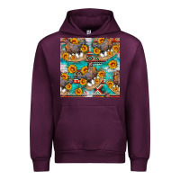 Chicken With Eggs And Sunflowers Seamles Pattern Urban Hoodie | Teevron
