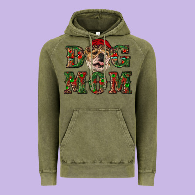 Christmas English Bulldog Mom Vintage Hoodie Designed By Ranaportraitstore