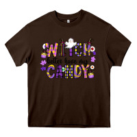 Chocolate Brown Witch Better Have My Candy Heavy Core Tee - CowhideDigitalArt