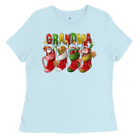 Baby Blue christmas grandma Ladies Tee - FaDigitalArtStudio