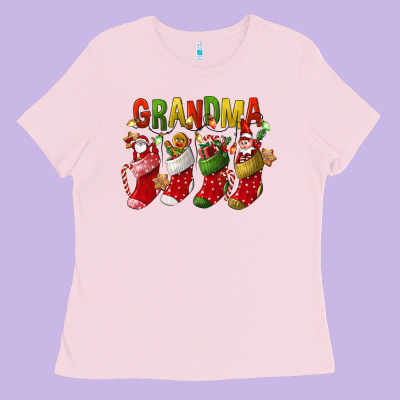 Christmas Grandma Ladies Tee Designed By Fadigitalartstudio