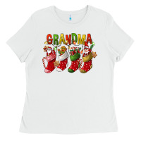 White christmas grandma Ladies Tee - FaDigitalArtStudio
